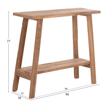 CONSOLE TALIBER FK18256 TEAK WOOD IN NATURAL COLOR 90x30x77Hcm.