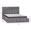 DOUBLE BED WITH MATTRESS & STORAGE SPACE RAMON FK21168 GREY BOUCLE FABRIC--FOR 160x200cm. DOUBLE BED WITH MATTRESS & STORAGE SPACE RAMON FK21168 GREY BOUCLE FABRIC--FOR 160x200cm.