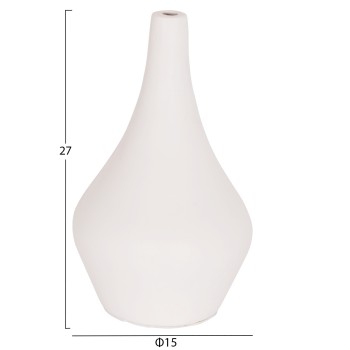 TABLE DECORATIVE VASE DENI FK4663.02S FIBER CEMENT IN WHITE--Φ15x27Hcm. TABLE DECORATIVE VASE DENI FK4663.02S FIBER CEMENT IN WHITE--Φ15x27Hcm.
