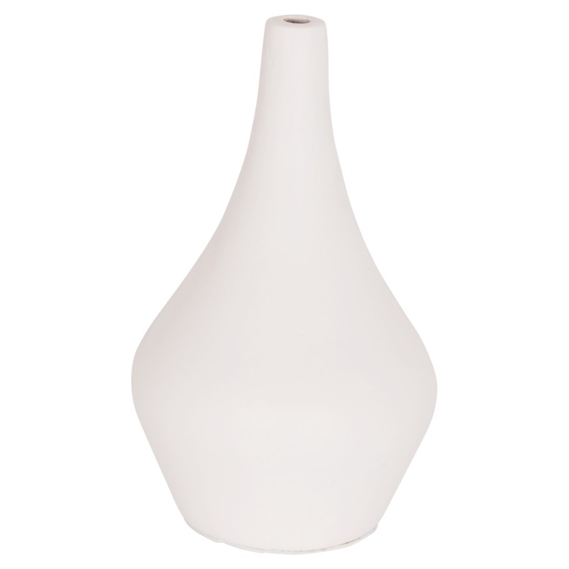 TABLE DECORATIVE VASE DENI FK4663.02S FIBER CEMENT IN WHITE--Φ15x27Hcm. TABLE DECORATIVE VASE DENI FK4663.02S FIBER CEMENT IN WHITE--Φ15x27Hcm.