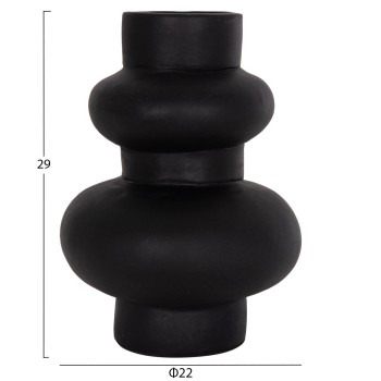 TABLE DECORATIVE VASE LEMA FK4664.01M TERRACOTA IN BLACK--Φ22x29Hcm. TABLE DECORATIVE VASE LEMA FK4664.01M TERRACOTA IN BLACK--Φ22x29Hcm.