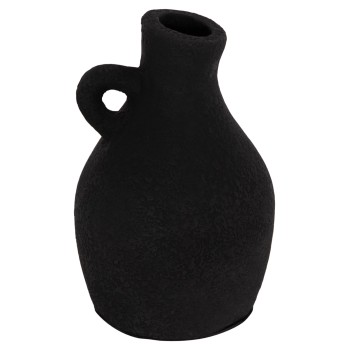 TABLE DECORATIVE VASE DECANT FK4667.01L TERRACOTA IN BLACK--Φ14x21Hcm.