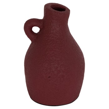 TABLE DECORATIVE VASE DECANT FK4667.06L TERRACOTA IN MAROON RED--Φ14x21Hcm.