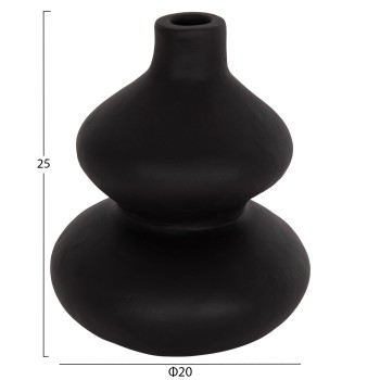 TABLE DECORATIVE VASE CHELIN FK4670S TERRACOTA IN BLACK--Φ20x25Hcm. TABLE DECORATIVE VASE CHELIN FK4670S TERRACOTA IN BLACK--Φ20x25Hcm.