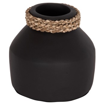 TABLE DECORATIVE VASE CAMMER FK4687.01XS TERRACOTA IN BLACK--Φ16x15Hcm.