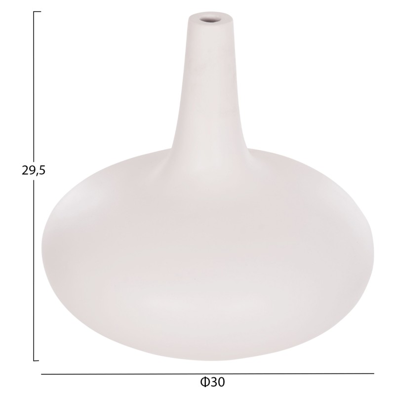 TABLE DECORATIVE VASE DENI FK4663.02M FIBER CEMENT IN WHITE--Φ30x29.5Hcm TABLE DECORATIVE VASE DENI FK4663.02M FIBER CEMENT IN WHITE--Φ30x29.5Hcm