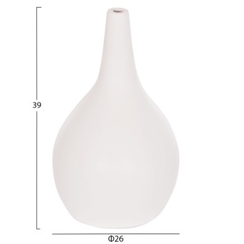 TABLE DECORATIVE VASE DENI FK4663.02L FIBER CEMENT IN WHITE--Φ26x39Hcm TABLE DECORATIVE VASE DENI FK4663.02L FIBER CEMENT IN WHITE--Φ26x39Hcm