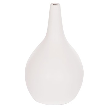 TABLE DECORATIVE VASE DENI FK4663.02L FIBER CEMENT IN WHITE--Φ26x39Hcm