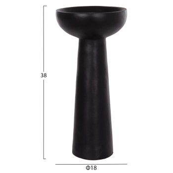 TABLE DECORATIVE VASE LEKKAN FK4664.01L TERRACOTA IN BLACK--Φ18x38Hcm. TABLE DECORATIVE VASE LEKKAN FK4664.01L TERRACOTA IN BLACK--Φ18x38Hcm.