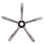 SPARE PART BASE FOR OFFICE CHAIR FK1202--CHROMED METAL  29cm SPOKE