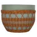 COFFEE TABLE ROUND VILHENA FK18165 FIBER CEMENT GREEN--NATURAL RATTAN Φ56x47Hcm. COFFEE TABLE ROUND VILHENA FK18165 FIBER CEMENT GREEN--NATURAL RATTAN Φ56x47Hcm.
