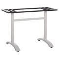 BASE FOR TABLE FK461.12 ALUMINUM DOUBLE IN WHITE WITH HEIGHT ADJUSTERS 100x60x73Hcm BASE FOR TABLE FK461.12 ALUMINUM DOUBLE IN WHITE WITH HEIGHT ADJUSTERS 100x60x73Hcm