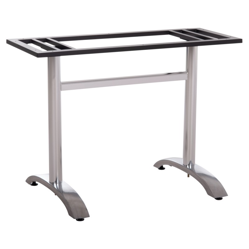 DOUBLE BASE FOR TABLE FK461.13 CHROMED ALUMINUM WITH HEIGHT ADJUSTERS 100x60x73Hcm DOUBLE BASE FOR TABLE FK461.13 CHROMED ALUMINUM WITH HEIGHT ADJUSTERS 100x60x73Hcm