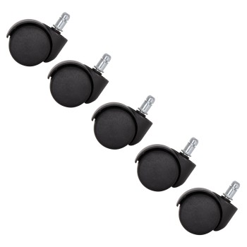 REPLACEMENT CASTOR WHEELS 5PCS SET FOR OFFICE CHAIRS FK1197--BLACK