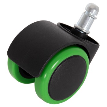 REPLACEMENT CASTOR WHEELS 5PCS SET FOR OFFICE CHAIRS FK1203.03--BLACK & GREEN