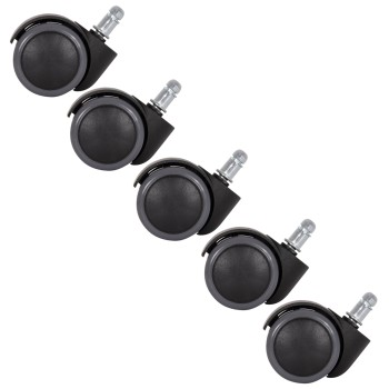 REPLACEMENT CASTOR WHEELS 5PCS SET FOR OFFICE CHAIRS FK1203--BLACK & GREY