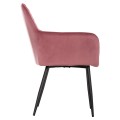 DINING ARMCHAIR LATRELL FK8582.12 DUSTY PINK VELVET & BLACK METAL LEGS 54x57x84Hcm. DINING ARMCHAIR LATRELL FK8582.12 DUSTY PINK VELVET & BLACK METAL LEGS 54x57x84Hcm.