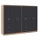 8-LEAF WARDROBE BRIANA FK21237.01 MELAMINE IN SONAMA & DARK GREY 241x42,5Χ180,5Hcm.