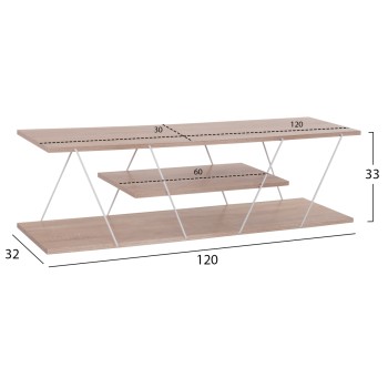 LIVING ROOM COMPOSITION 2PCS TARS FK11771.14 MELAMINE/METAL IN SONAMA-WHITE