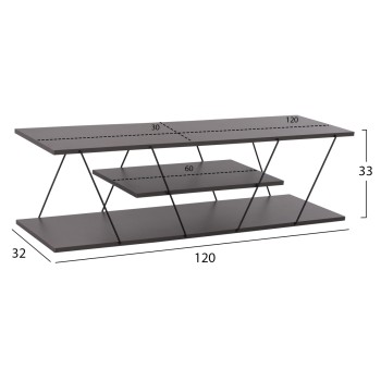 LIVING ROOM COMPOSITION 2PCS TARS FK11771.20 MELAMINE/METAL IN DARK GREY-BLACK LIVING ROOM COMPOSITION 2PCS TARS FK11771.20 MELAMINE/METAL IN DARK GREY-BLACK