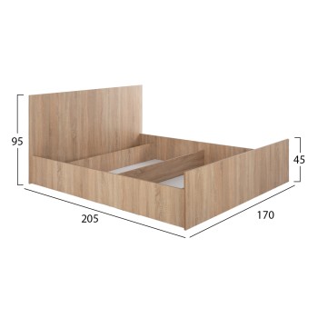 BEDROOM FURNITURE SET 6PCS ADLER FK11759 MELAMINE IN SONAMA OAK-FOR MATTRESS 160x200cm BEDROOM FURNITURE SET 6PCS ADLER FK11759 MELAMINE IN SONAMA OAK-FOR MATTRESS 160x200cm