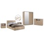 BEDROOM FURNITURE SET 6PCS ADLER FK11759 MELAMINE IN SONAMA OAK-FOR MATTRESS 160x200cm