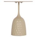 COFFEE TABLE LONGSTEM FK18317.04 METAL BASE IN CHAMPAGNE COLOR--CERAMIC TOP IN TRAVERTINE STONE Φ50 COFFEE TABLE LONGSTEM FK18317.04 METAL BASE IN CHAMPAGNE COLOR--CERAMIC TOP IN TRAVERTINE STONE Φ50