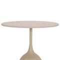 COFFEE TABLE LONGSTEM FK18317.04 METAL BASE IN CHAMPAGNE COLOR--CERAMIC TOP IN TRAVERTINE STONE Φ50 COFFEE TABLE LONGSTEM FK18317.04 METAL BASE IN CHAMPAGNE COLOR--CERAMIC TOP IN TRAVERTINE STONE Φ50