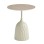 COFFEE TABLE LONGSTEM FK18317.04 METAL BASE IN CHAMPAGNE COLOR--CERAMIC TOP IN TRAVERTINE STONE Φ50
