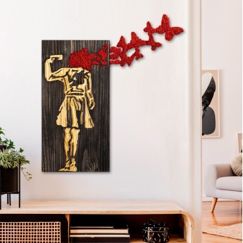 WALL DECORATION GIRL FIGURE FK4755-METAL-WOOD 62x3(thickness)x70Hcm. WALL DECORATION GIRL FIGURE FK4755-METAL-WOOD 62x3(thickness)x70Hcm.