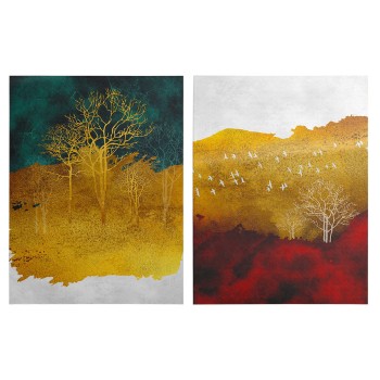 WALL PAINTING 2PCS SERIES GOBI FK4837 PRINTED CANVAS 50x3(thickness)x70Hcm.(x2)