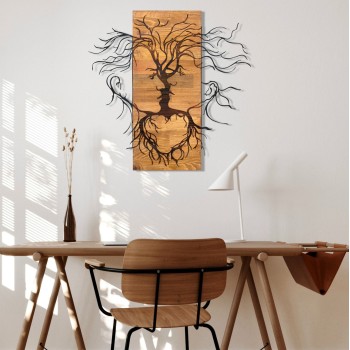 WALL DECORATION FACES FK4807-METAL IN BLACK-WOOD 60x3(thickness)x57.5Hcm. WALL DECORATION FACES FK4807-METAL IN BLACK-WOOD 60x3(thickness)x57.5Hcm.