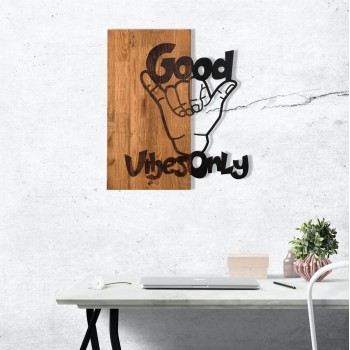 WALL DECORATION FK4810-METAL IN BLACK-WOOD 50x3(thickness)x58Hcm. WALL DECORATION FK4810-METAL IN BLACK-WOOD 50x3(thickness)x58Hcm.