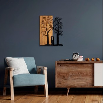 WALL DECORATION FK4753-METAL IN BLACK-WOOD 45x3(thickness)x58Hcm. WALL DECORATION FK4753-METAL IN BLACK-WOOD 45x3(thickness)x58Hcm.