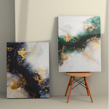 WALL PAINTING 2PCS SERIES GOBI FK4839 PRINTED CANVAS 50x3(thickness)x70Hcm.(x2)