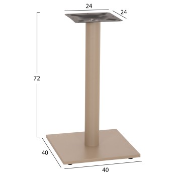 TABLE BASE METAL ΗΜ421.25 CAPPUCCINO 40x40x72Ηcm TABLE BASE METAL ΗΜ421.25 CAPPUCCINO 40x40x72Ηcm