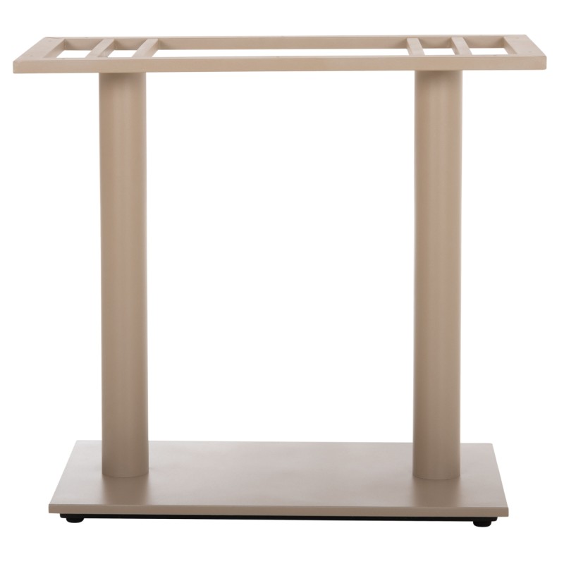 BASE FOR TABLE FK435.25 METAL DOUBLE IN MATTE CAPPUCCINO WITH HEIGHT ADJUSTERS 80Χ40Χ72Hcm. BASE FOR TABLE FK435.25 METAL DOUBLE IN MATTE CAPPUCCINO WITH HEIGHT ADJUSTERS 80Χ40Χ72Hcm.