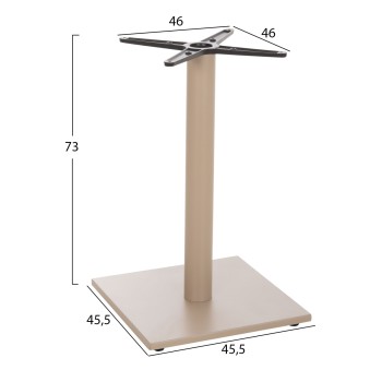 TABLE BASE FK475.25 ALUMINUM IN CAPPUCCINO COLOR 46x46x72Hcm. CROSS 46Χ46cm TABLE BASE FK475.25 ALUMINUM IN CAPPUCCINO COLOR 46x46x72Hcm. CROSS 46Χ46cm