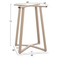 TABLE BASE FK470.25 METAL IN CAPPUCCINO COLOR 60x60x72Hcm. TABLE BASE FK470.25 METAL IN CAPPUCCINO COLOR 60x60x72Hcm.