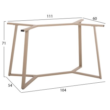 TABLE BASE FK471.25 METAL IN CAPPUCCINO COLOR 111x60x71Hcm. TABLE BASE FK471.25 METAL IN CAPPUCCINO COLOR 111x60x71Hcm.
