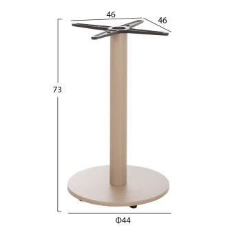 ROUND TABLE BASE FK476.25 ALUMINUM IN CAPPUCCINO Φ45Χ72Hcm.--CROSS 48x48cm ROUND TABLE BASE FK476.25 ALUMINUM IN CAPPUCCINO Φ45Χ72Hcm.--CROSS 48x48cm