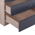 WARDROBE 4-LEAF WITH 4 DRAWERS REINA FK21259 MELAMINE GREY-SONAMA 160x42x180Η WARDROBE 4-LEAF WITH 4 DRAWERS REINA FK21259 MELAMINE GREY-SONAMA 160x42x180Η