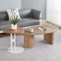 COFFEE TABLE OVAL ALPER FK18327 MDF IN SONAMA COLOR 110x60x40Hcm.