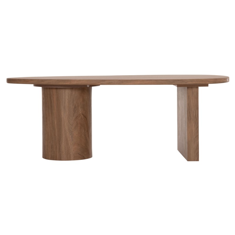COFFEE TABLE OVAL ALPER FK18327 MDF IN SONAMA COLOR 110x60x40Hcm.
