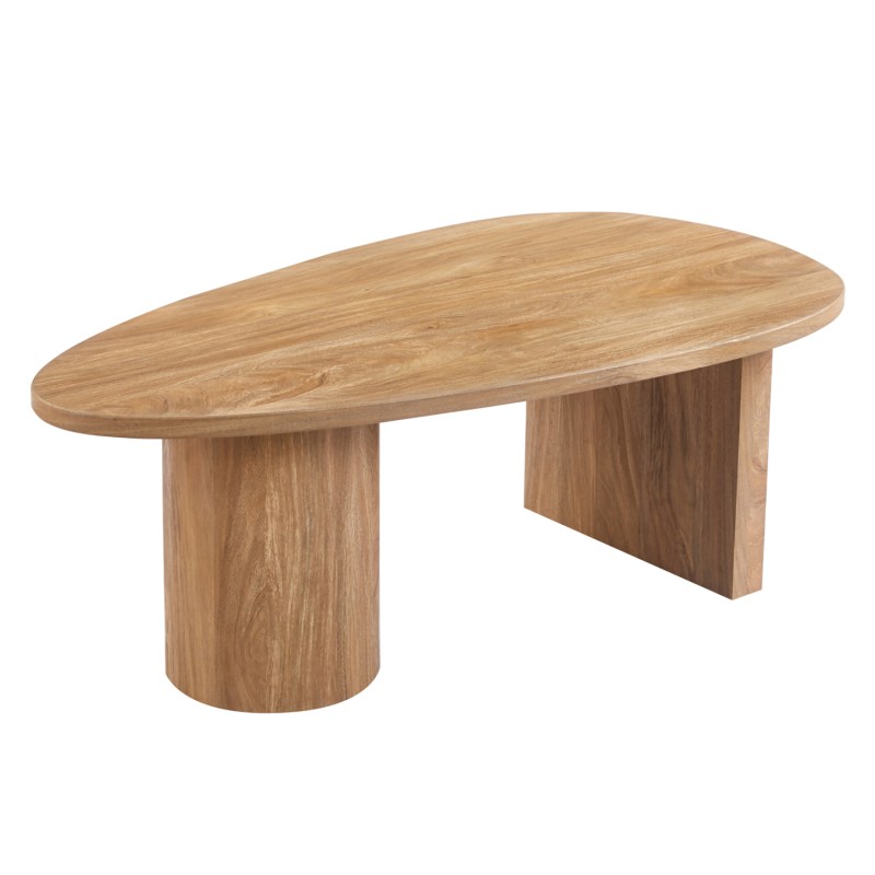 COFFEE TABLE OVAL ALPER FK18327 MDF IN SONAMA COLOR 110x60x40Hcm.