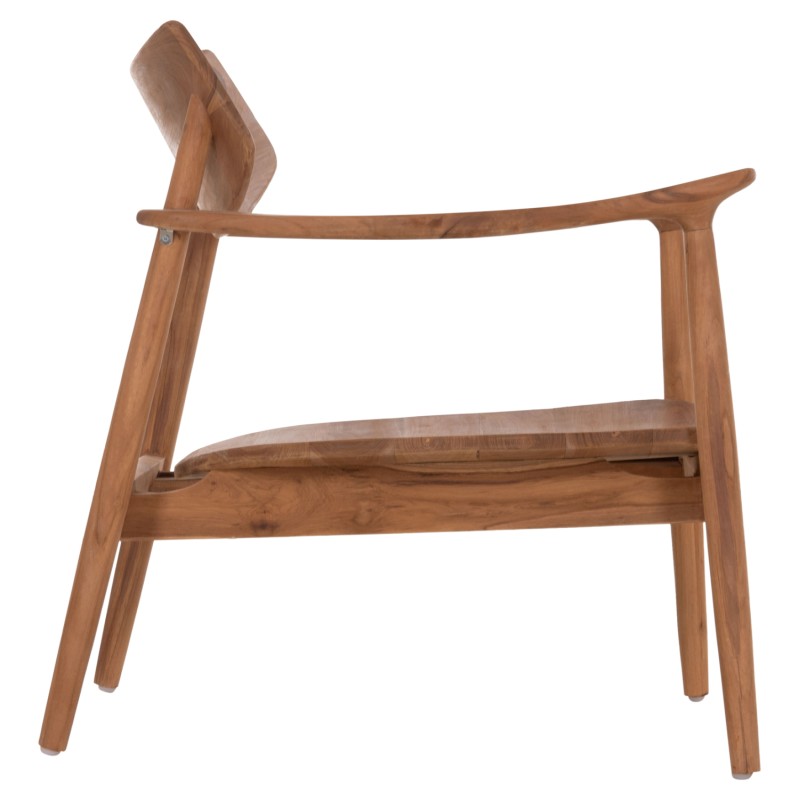 LOUNGE ARMCHAIR RANGER FK18255.01 TEAK WOOD IN NATURAL 70x73x73Hcm. LOUNGE ARMCHAIR RANGER FK18255.01 TEAK WOOD IN NATURAL 70x73x73Hcm.
