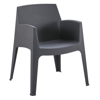 POLYPROPYLENE ARMCHAIR SLEEK FK6370.10 GREY 68x63x82.5Hcm.