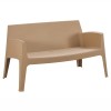 POLYPROPYLENE 2-SEATER SOFA SLEEK FK6366.03 CAPPUCCINO COLOR 133x68x73Hcm.