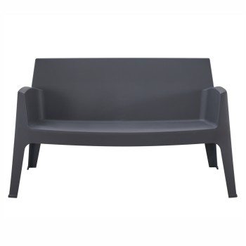 POLYPROPYLENE 2-SEATER SOFA SLEEK FK6366.10 GREY COLOR 133x68x73Hcm. POLYPROPYLENE 2-SEATER SOFA SLEEK FK6366.10 GREY COLOR 133x68x73Hcm.