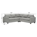 CORNER SOFA CALDER FK3286.01 GREY FABRIC 254x254x90(seat)x91Hcm.
